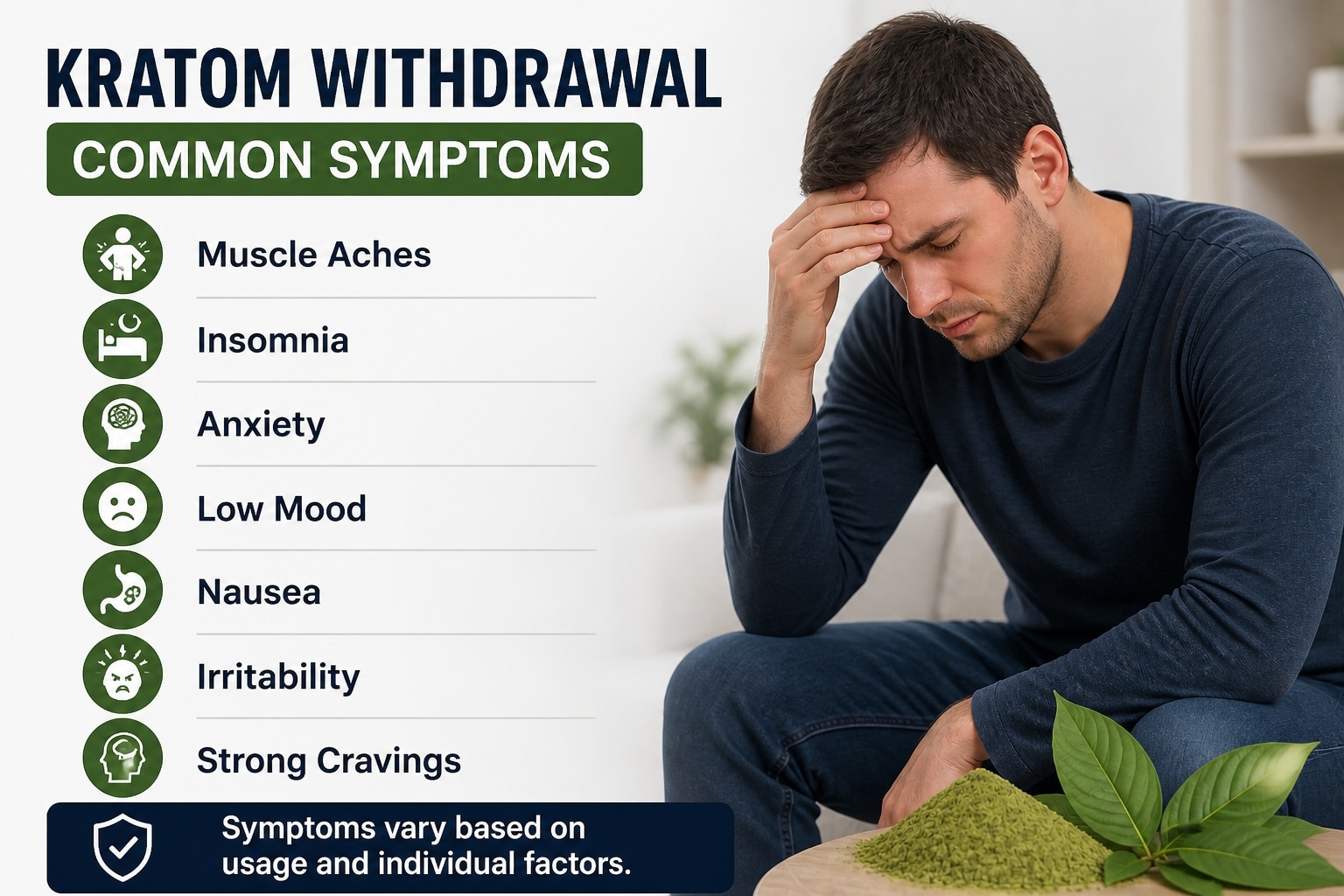 Common Symptoms of Kratom Withdrawal