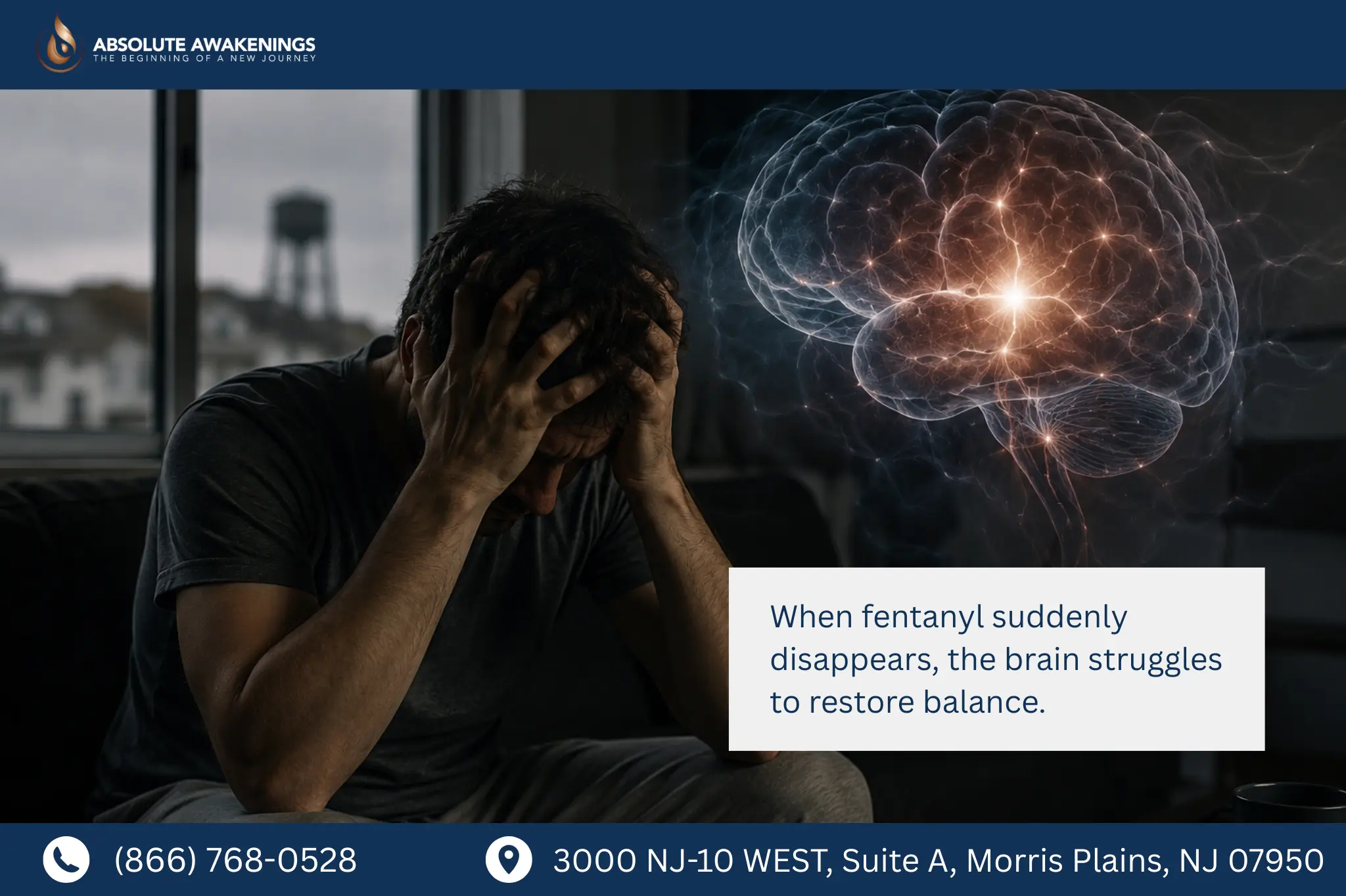 fentanyl withdrawal - the brain struggles to restore balance.